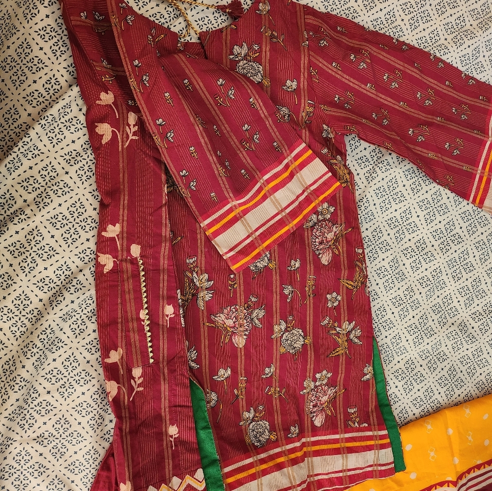 Junaid Jamshed 6/7 years baby girl shalwar kameez 3 pc set lawn/cotton $35